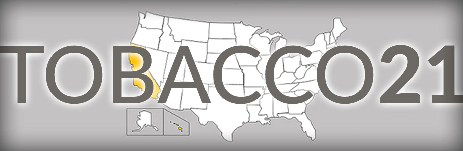 Map of US with Tobacco over it